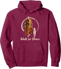 Monks and Aloka Dog Walk For Peace Walking Unisex Hooded Sweatshirt