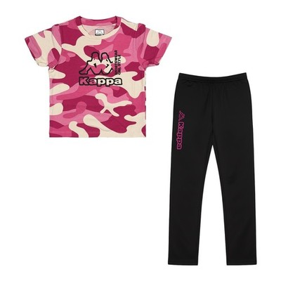 KAPPA Sportanzug Mädchen Leichte Baumwolle Kurzarm Lange Hose Multicolor
