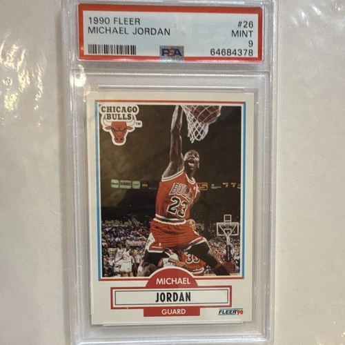 Fleer 1990 Fleer Michael Jordan #26 PSA 9 Chicago Bulls Basketball Card
