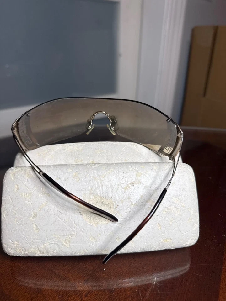 Gafas de sol Versace marrón degradado escudo logotipo estrás MOD.2058-B 41-70 Foto 3 de 4