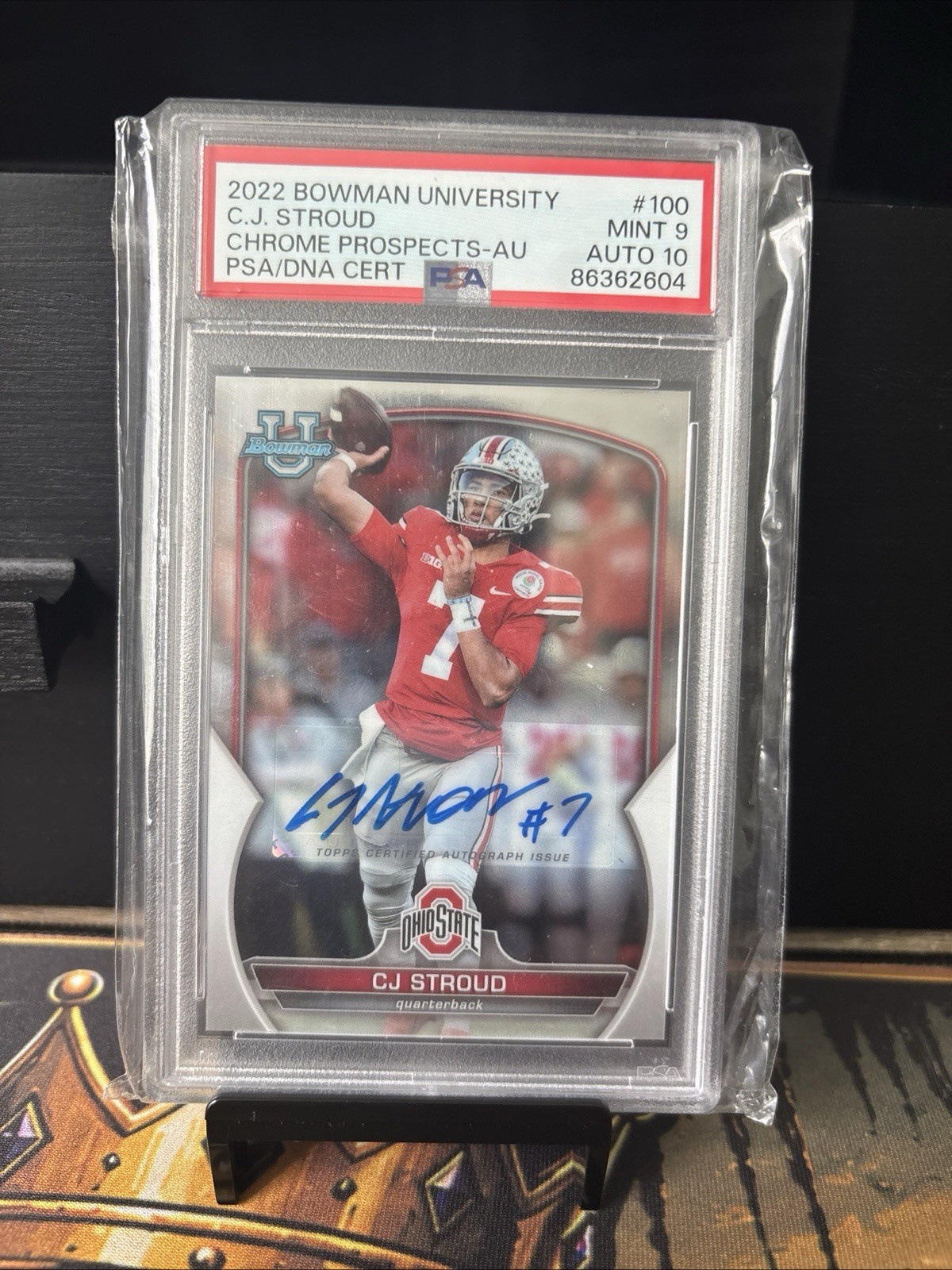 C.J. Stroud PSA 9 Auto 10- 2022 Bowman U Chrome Prospect Autographs  