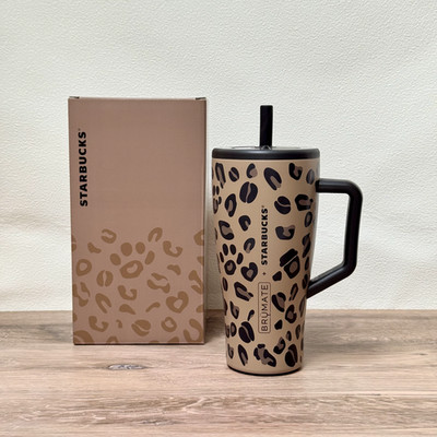 Starbucks x Brumate China 2026  Leopard Print Series 30oz SS Tumbler w/ Straw
