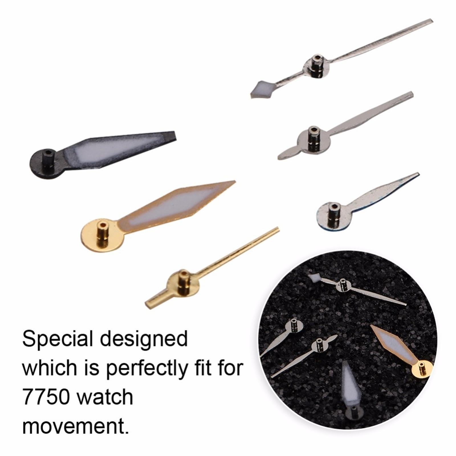 6Pcs Hand ETA Second Kit For Needles Pointers Watch 7750 Movement Small - vintagewatches.pk