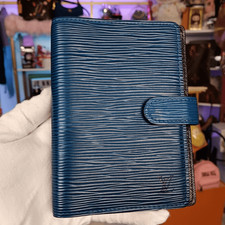 Louis Vuitton Porta Passaporto Agenda Blu Epi Pelle Taglia PM