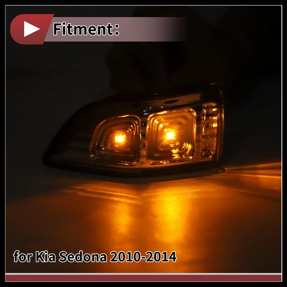 Luz intermitente espejo retrovisor LED delantero izquierdo para Kia Sedona 10-14 Nº876144D000 Foto 3 de 4