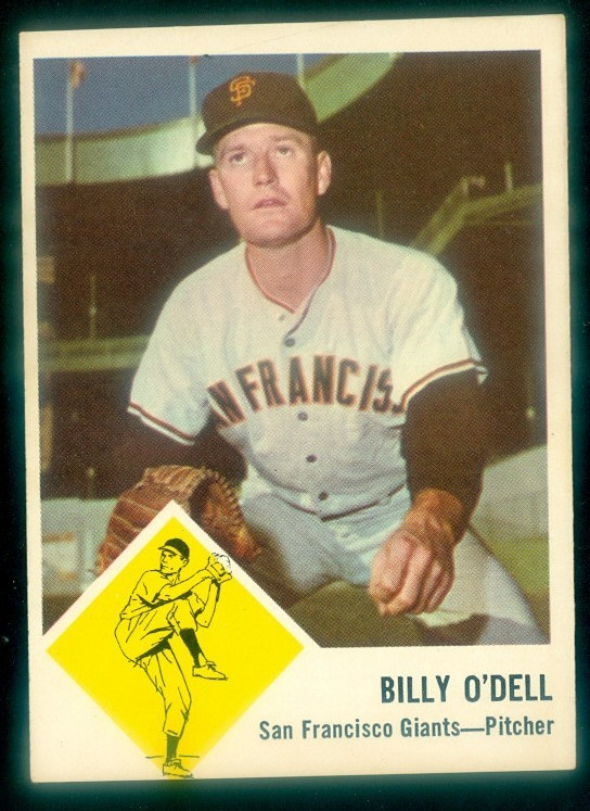 1963 FLEER #66 BILLY O'DELL EX