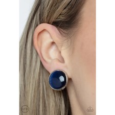 Paparazzi | Cool Pools - Blue Clip-on Earring...