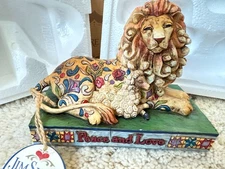 NEW Jim Shore Peace and Love Lion & Lamb 2006 Heartland Creek Figurine Enesco
