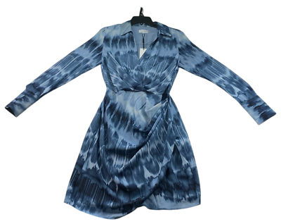 Calvin Klein Dress Womens Size Small Blue Long Sleeve Vneck New | eBay Calvin Klein Dress Womens Size Small Blue Long Sleeve Vneck New | eBay