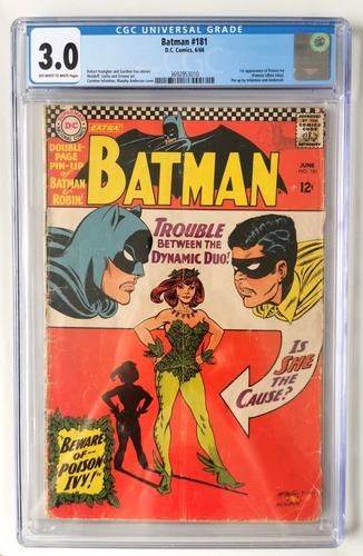 Batman #181 CGC 3.0 - 1st Appearance of Poison Ivy - DC Comics Silver Key 1966