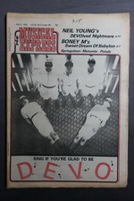NEW MUSICAL EXPRESS 8th July 1978 ~ Devo ~ Boney M ~ Matumbi!
