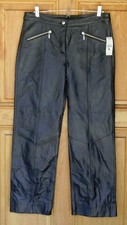 Wilsons Leather Ladies Size 8 Mid Rise Black Leather Pants NWT