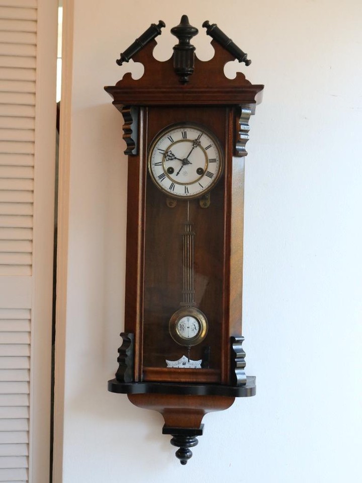 ANTIQUE VIENNA REGULATOR WALL CLOCK by JUNGHANS circa 1890 for parts or