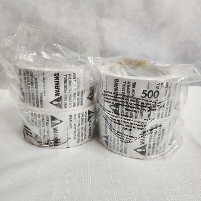 Uline Suffocation Warning Labels Stickers 2 x 2  2000 Labels 4 Rolls of 500
