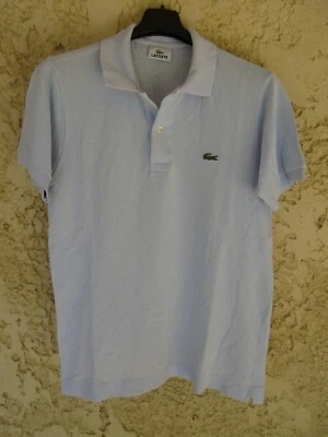 Polo LACOSTE Devanlay bleu ciel coton shirt manches courtes 2 S - Photo 1/4