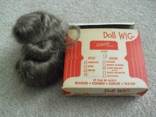 Vintage Dollspart Size 9 Light Brown Doll Wig NIB