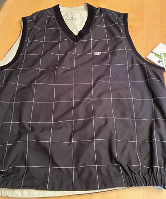 DOCKERS VEST MEN S SZ L GOLF EMBROIDERED LOGO REVERSIBLE WIND 