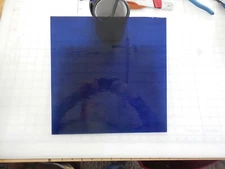 NAVY BLUE Waterglass Transparent Stained Glass 4X7" Sheet OR 110 Tiles