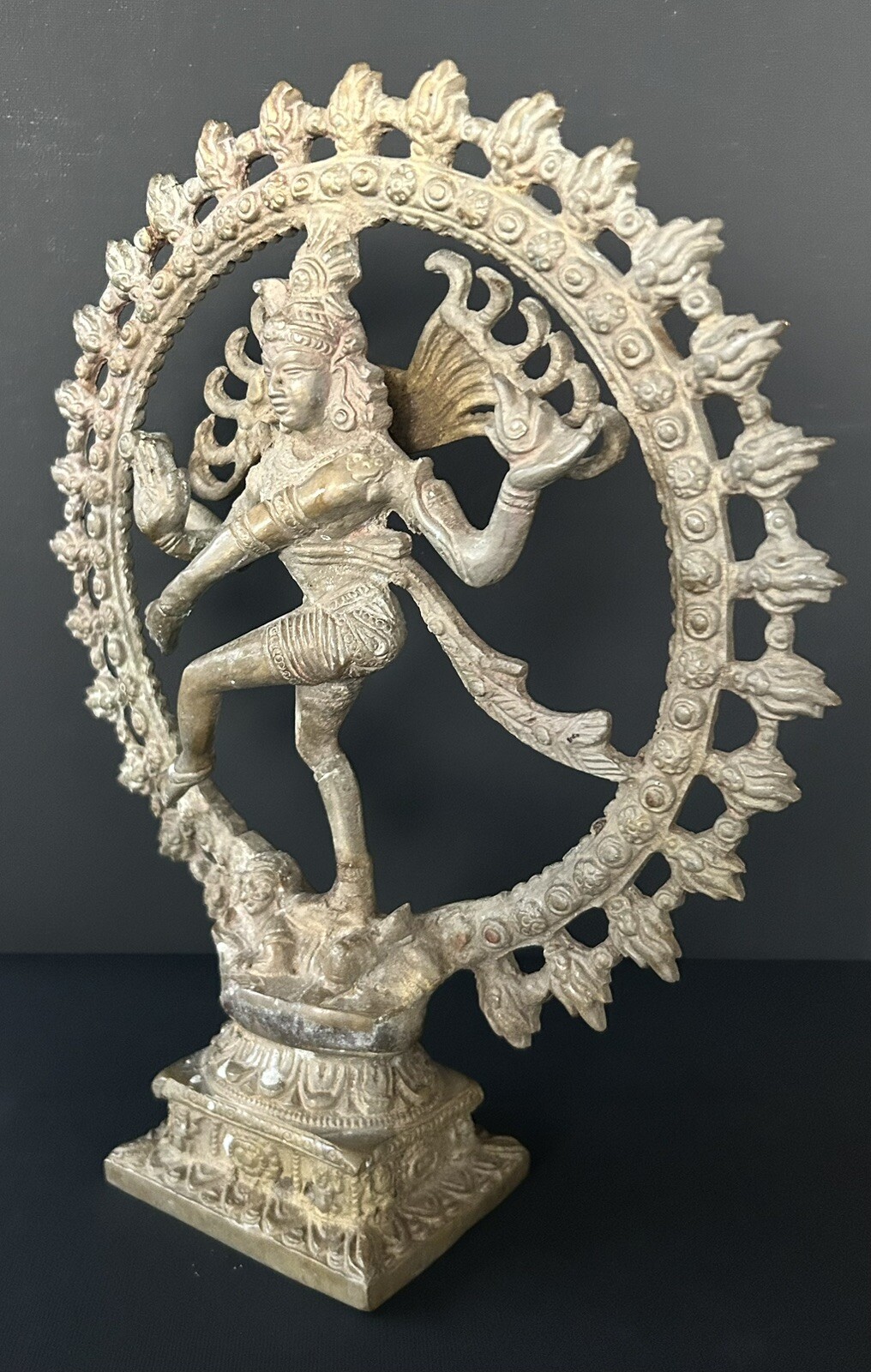 LARGE 11” Dancing Hindu God Shiva Nataraja Bronze Statue Sculpture 5 LBS