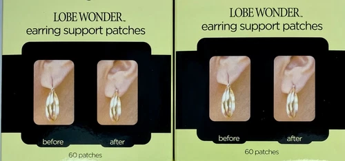 120 Lobe Wonder Earring Support Patches (2 Packs of 60) for Heavy Earrings - product listing photo