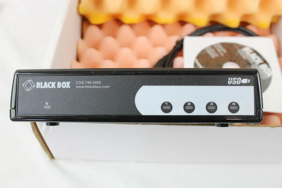 New NIB Black Box Network Services IC1027A 4-Port RS232 USB Serial Hub - Image 3 of 4