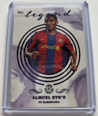Topps Pearl UEFA Champions League Samuel Eto'o 07/25 Legend