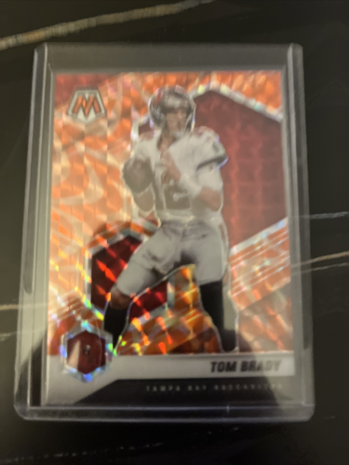 2021 Panini Mosaic Tom Brady Orange Reactive Prizm #186 Buccaneers SP