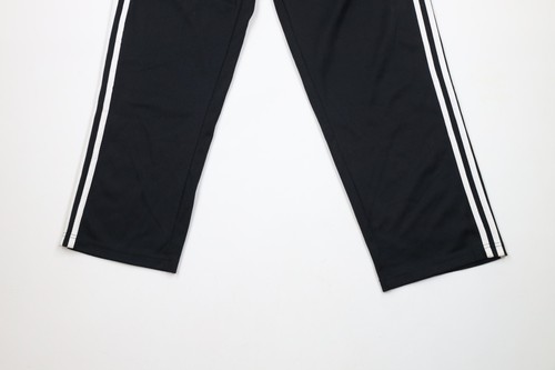 Vintage 90s Y2K Adidas Womens Medium Spell Out Flared Wide Leg Knit Pants Black - Picture 4 of 14