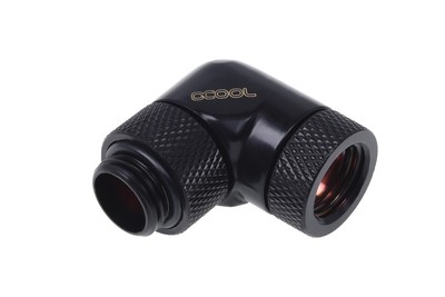 Alphacool HF Winkeladapter 90° drehbar G1/4 AG auf G1/4 IG - Deep Black
