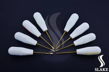 8 Pcs Dental Luxating Root Elevators Gold Tip Oral Surgery Tooth Extracting Tool