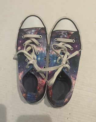 RARE Converse All Stars Cosmic Galaxy Star Pattern Low Tops 343963F Youth Size 3