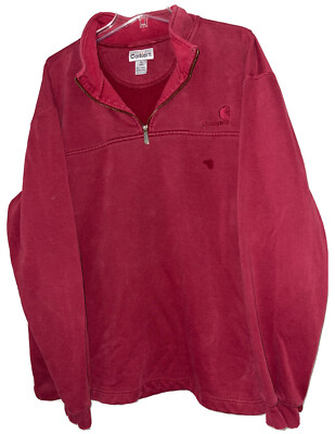 Carhartt Sweatshirt 1/4 Zip Embroidered Logo 2XLT Work