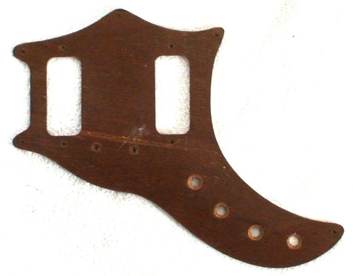 VINTAGE 1960'S KAY U.S.A. BASS PICKGUARD MADE OF WOOD IN VERY GOOD CONDITION - Picture 5 of 8