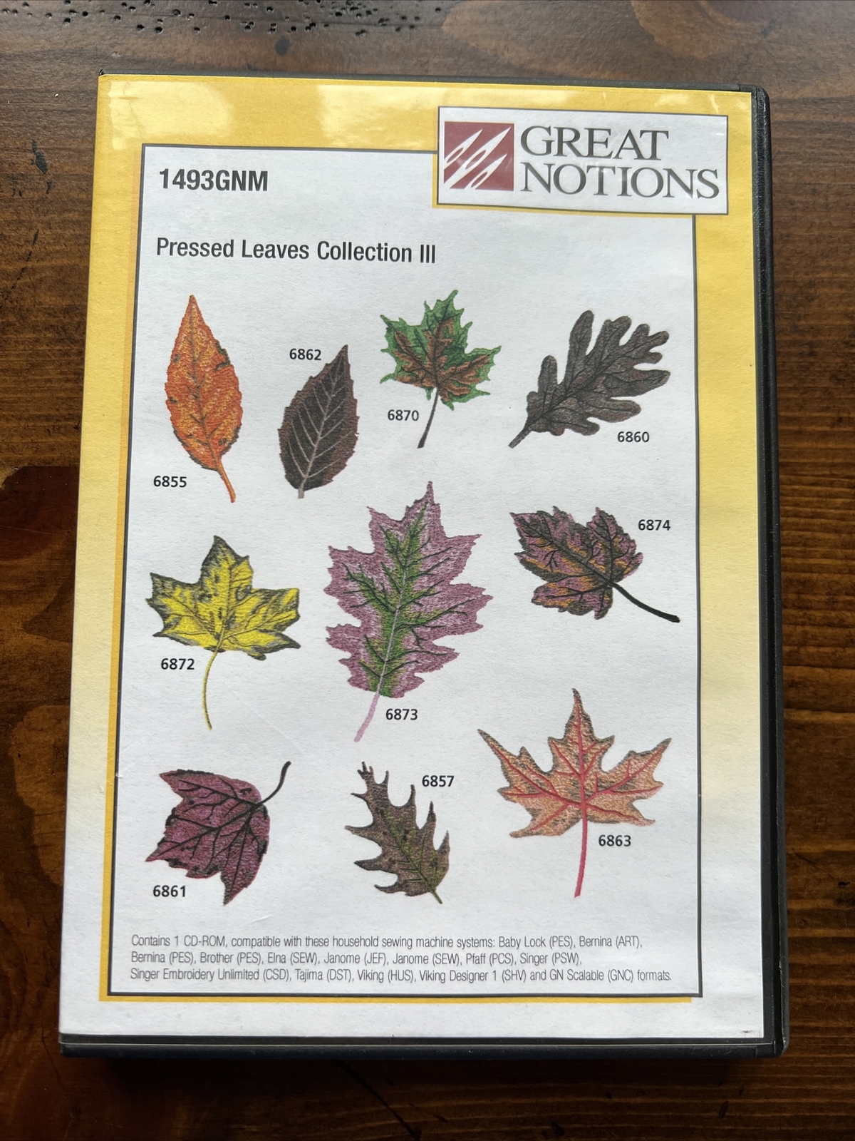 Bernina Brother Baby Lock Viking Embroidery Designs CD - Fall Leaves | eBay