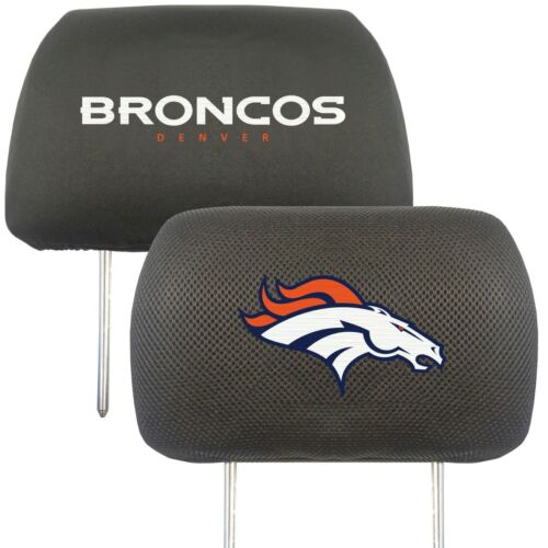 Fanmats NFL Denver Broncos 2-Piece Embroidered Headrest Covers  - Picture 1 of 1