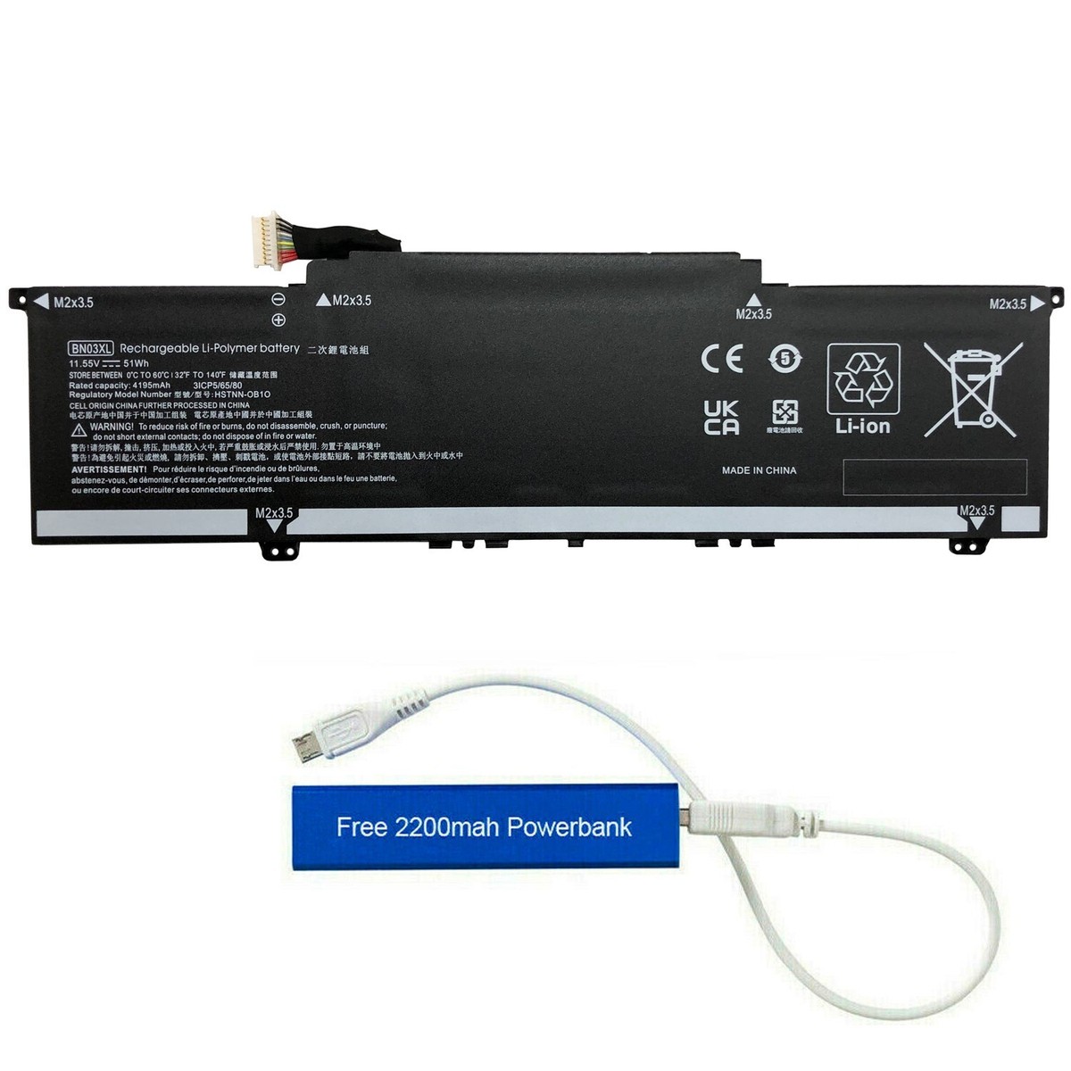 BN03XL L77034-005 BATTERY FOR HP ENVY 13-AY 13-BA 13-BD 15