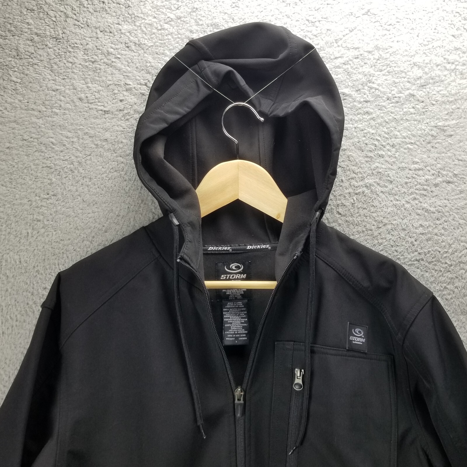 Large Hooded Black Coat | eBay