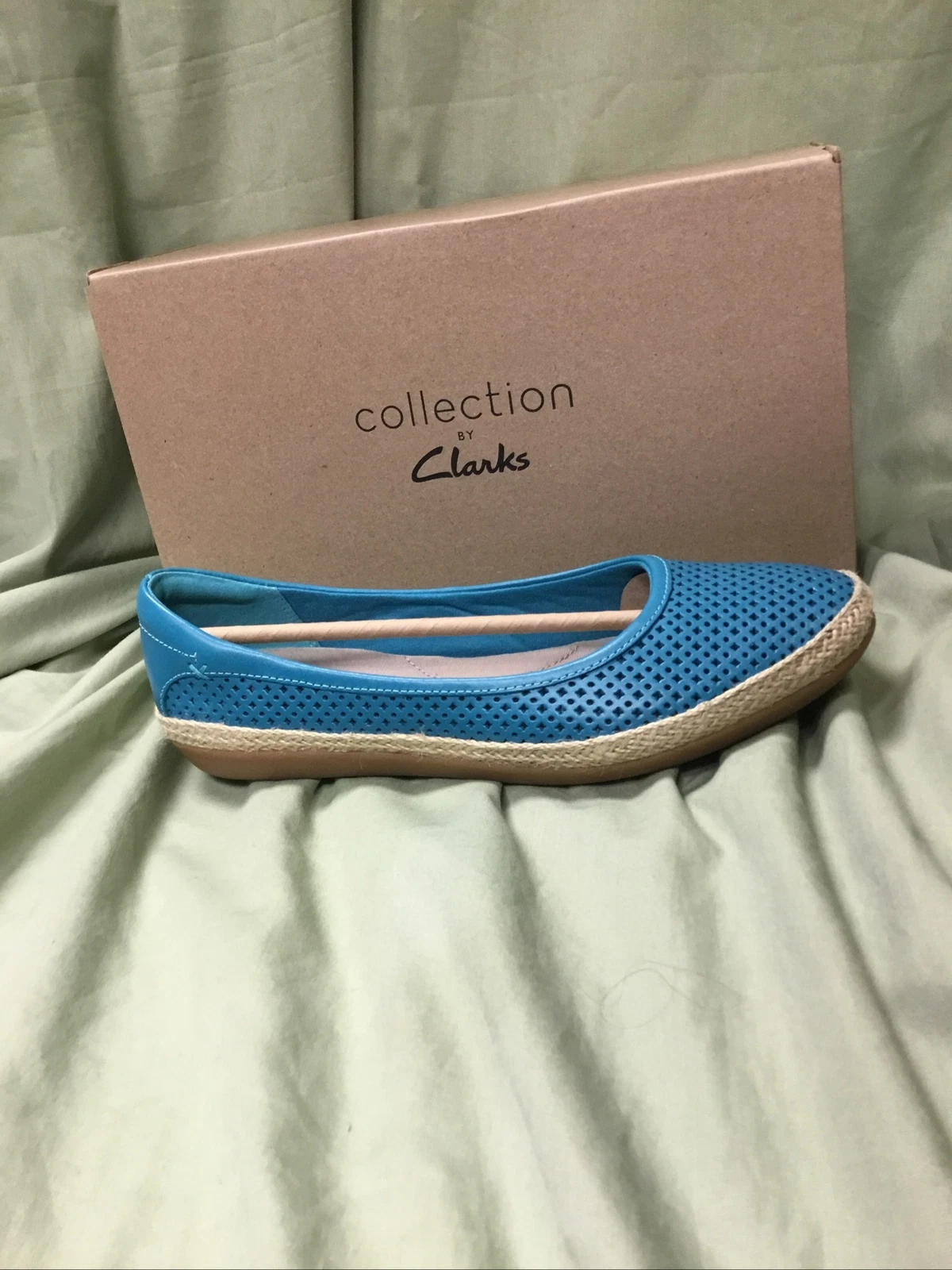 Ballerine donna Clarks Danelly Adira turchese 26152452 nuove 5 medie