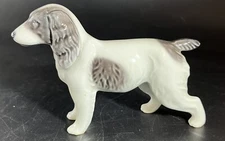 Vintage Springer Spaniel Hunting Dog Porcelain Figurine-Illegible Mark