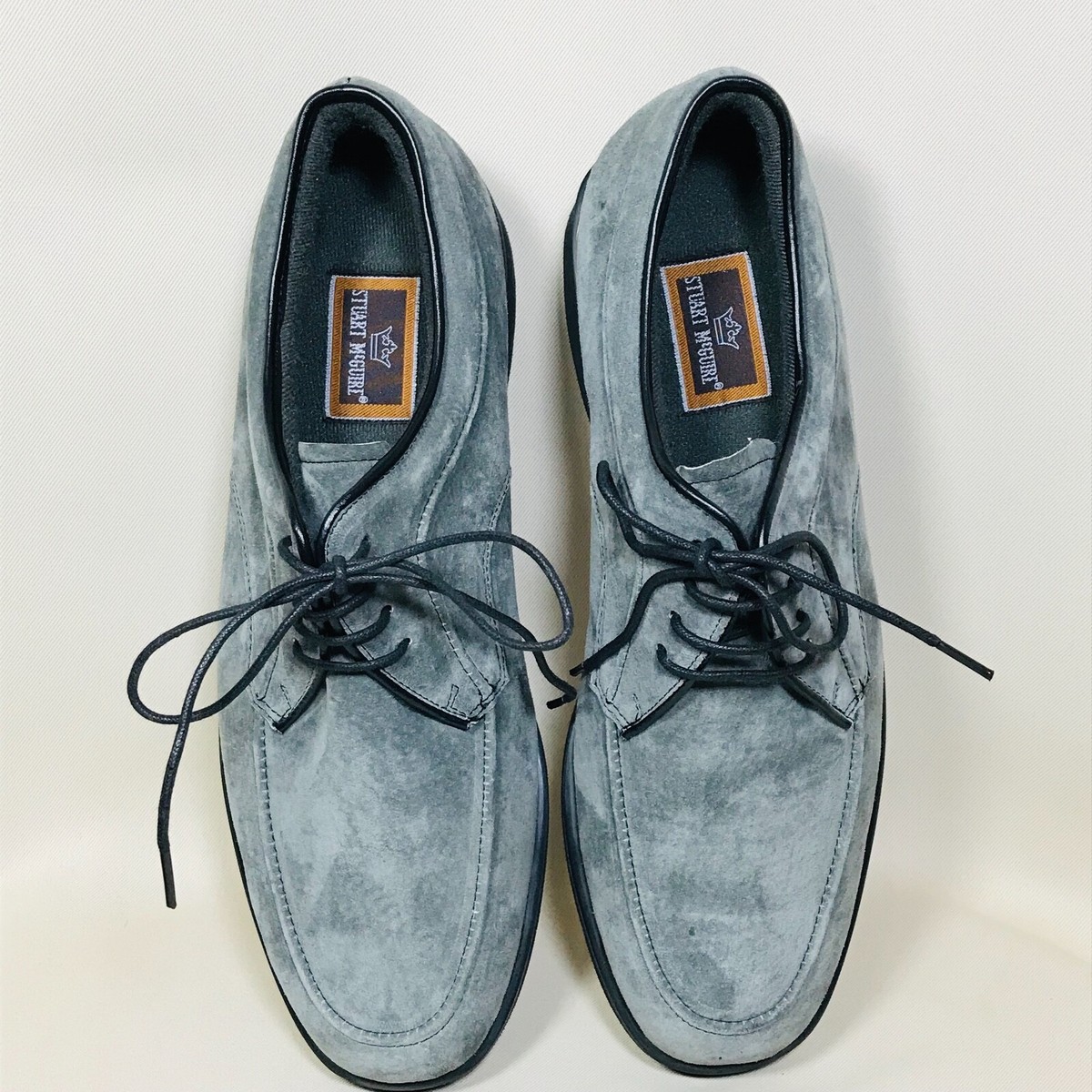 Stuart McGuire Gray Suede Leather Laceup Shoes 9B Oxford 