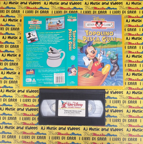 VHS film TOPOLINO PESCA GUAI 1995 ANIMAZIONE WALT DISNEY CARTOON CLASSICS (F125)