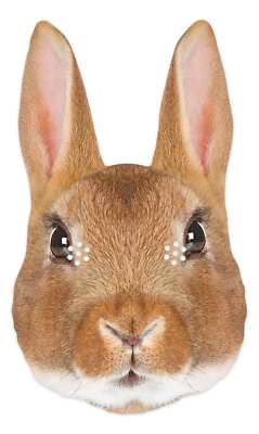 Hase Tier 2D Einzelkarte Party Maske - Landschaft Hase Wildlife Welt Buch