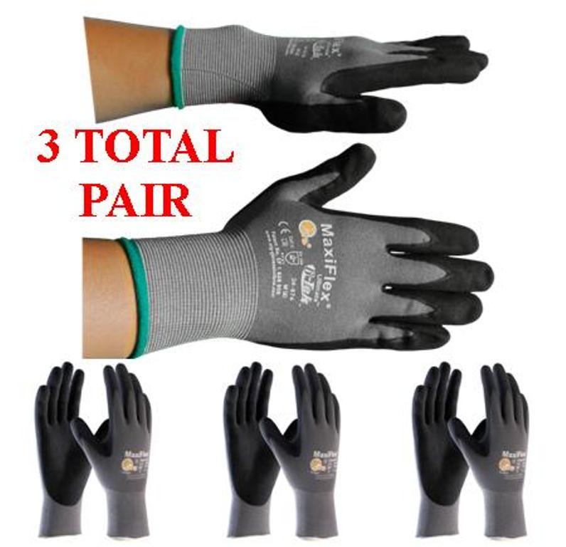 G-Tek MaxiFlex ULTIMATE 34-874 PIP Seamless Knit Nylon Gloves (3 Pairs)  XSM-XL