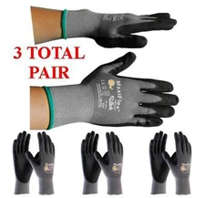 G-Tek MaxiFlex 34-874 PIP Seamless Knit Nylon Gloves - (3 Pairs) - Choose Size!