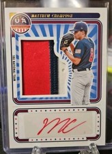 2024 Panini Stars And Stripes Matthew Champion Red Ink Jersey Patch Auto #18/25