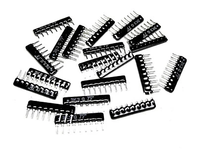 SIL Resistor Network 8 Commoned Resistors 9 pin Package 0.125 WATT 100V