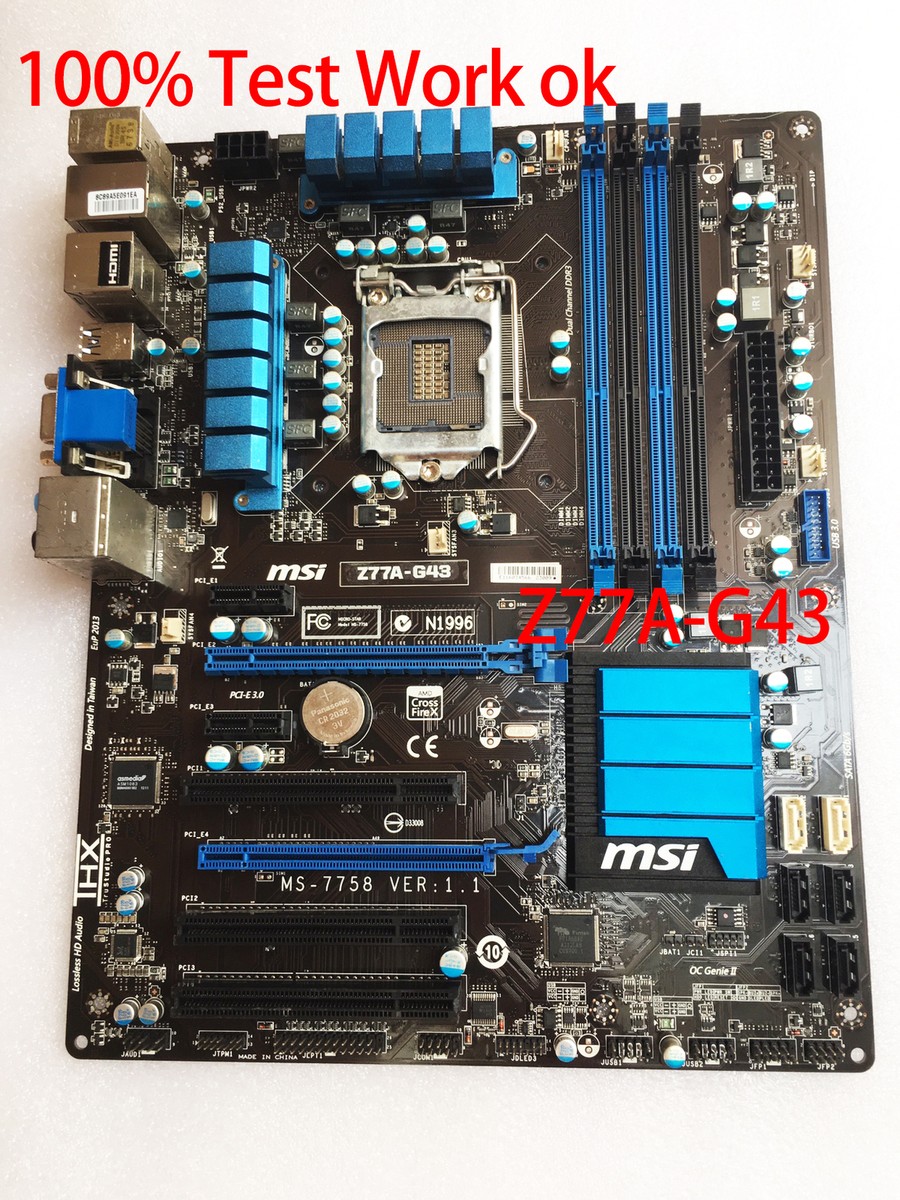 For MSI Z77A-G43 Motherboard LGA1155 DDR3 ATX Mainboard