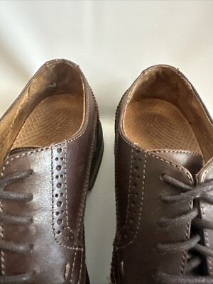Vionic Bruno Shoes Men 9.5 Brown Leather Wingtip Brogue Lace  display picture 1