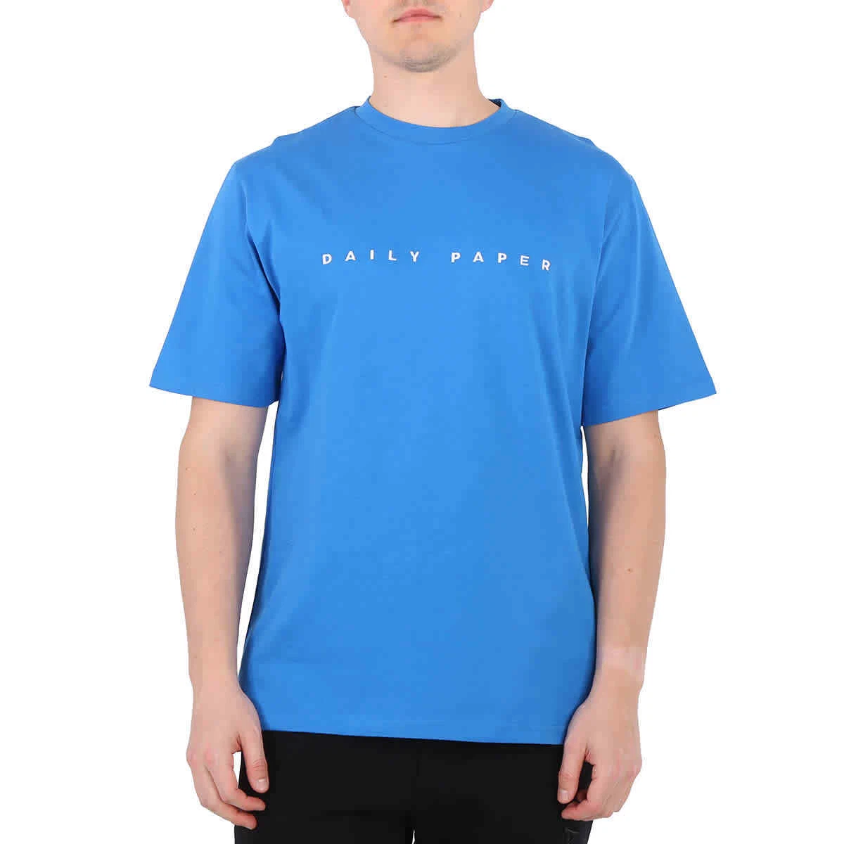 Daily Paper Men&#039;s French Blue Alias Logo Cotton T-shirt