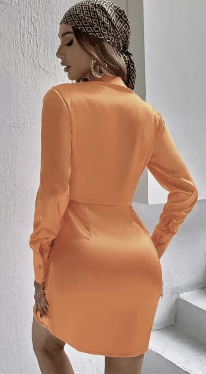 Robe Zara Motif Orange Et Noir - Taille M (10-12), Longueur Mi-mollet, Occasion Très Bon état